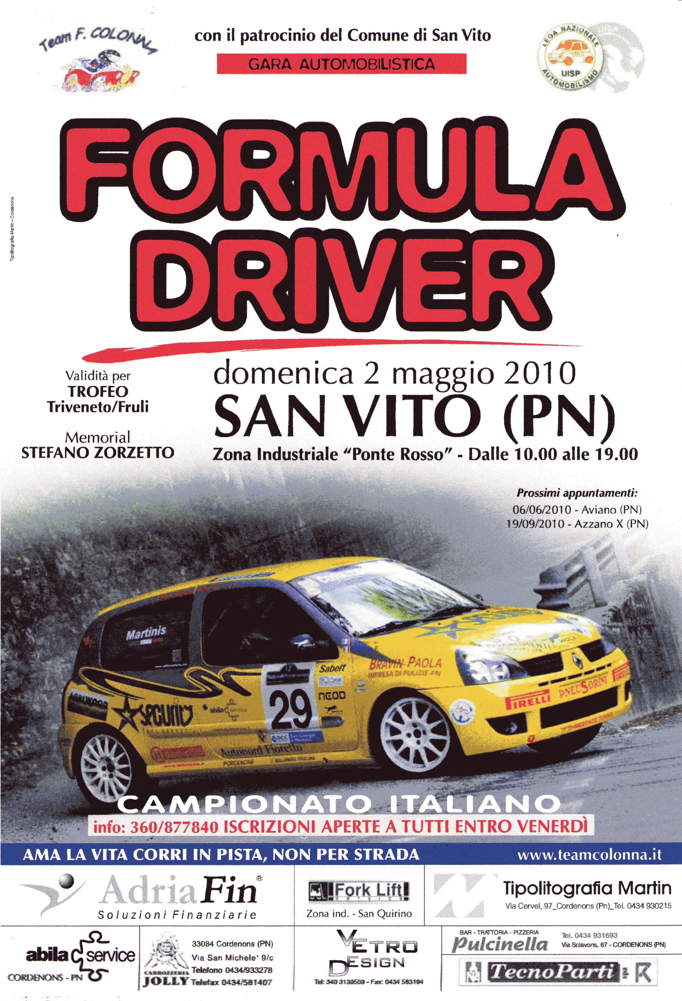 FORMULA DRIVER UISP 02/05/2010 SAN VITO 